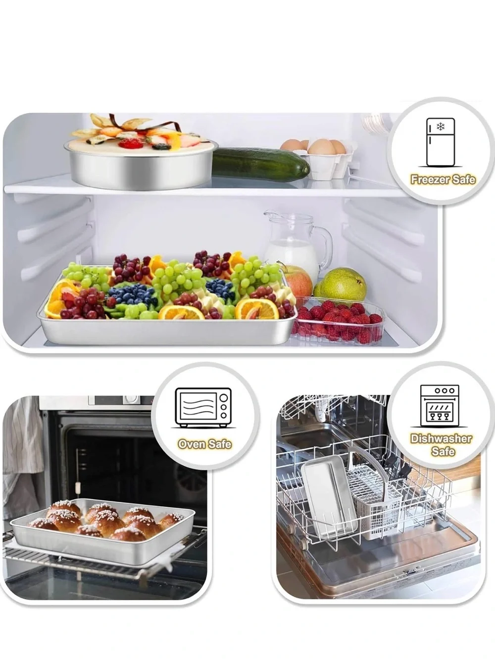 BRAND NEW TeamFar Stainless Steel Bakeware Set of 8 pieces